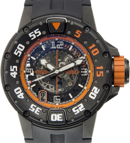 Pre-owned Richard Mille Titanium Transparent Skull 47 mm — RM028-AJTI