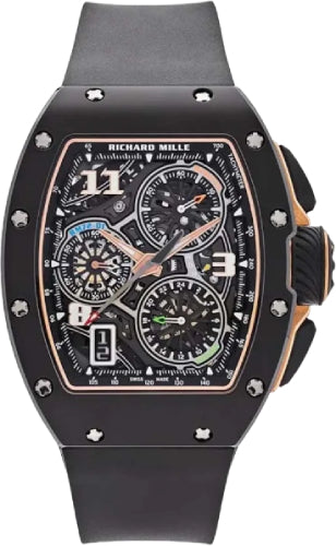 Pre-owned Richard Mille Black Ceramic 38.40mm x 47.34mm — RM72-01