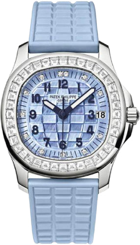 Pre-owned Patek Philippe Aquanaut Ladies White 40 mm — 5072G-001
