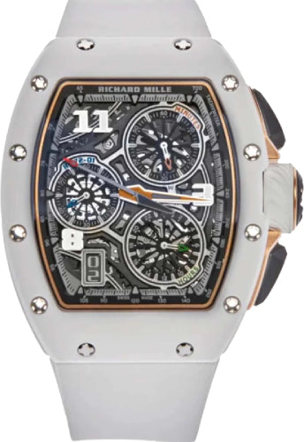 Pre-owned Richard Mille White Ceramic 38.40mm x 47.34mm — RM72-01