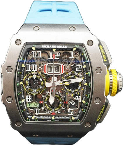 Pre-owned Richard Mille Chronograph Titanium 50mm 50mm x 16.23mm — RM11-03