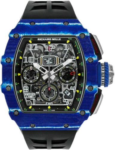 Pre-owned Richard Mille Chronograph Blue/White 50mm x 16.23mm — RM11-03