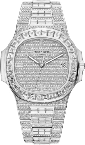 Pre-owned Patek Philippe Nautilus Date Sweep — 5719/10G-010