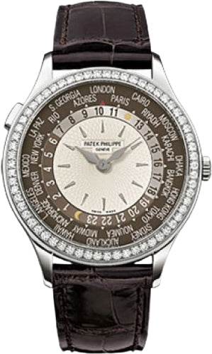 Pre-owned Patek Philippe Complications Ladies World 36 mm — 7130G-010