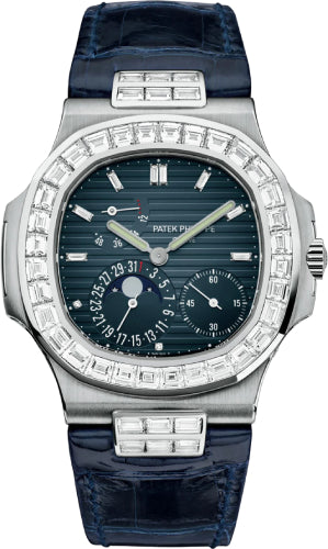 Pre-owned Patek Philippe Nautilus 40mm Black-Blue 40 mm — 5724G-001