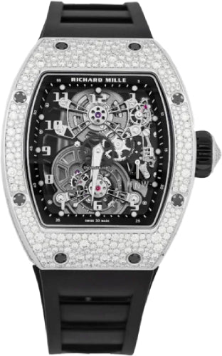 Pre-owned Richard Mille Chronograph Tourbillon White 48.15 mm x 40.1 mm — RM17-01