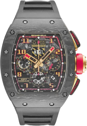 Pre-owned Richard Mille Carbon/Rose Gold "Romain 50mm x 42.7mm — RM11-02