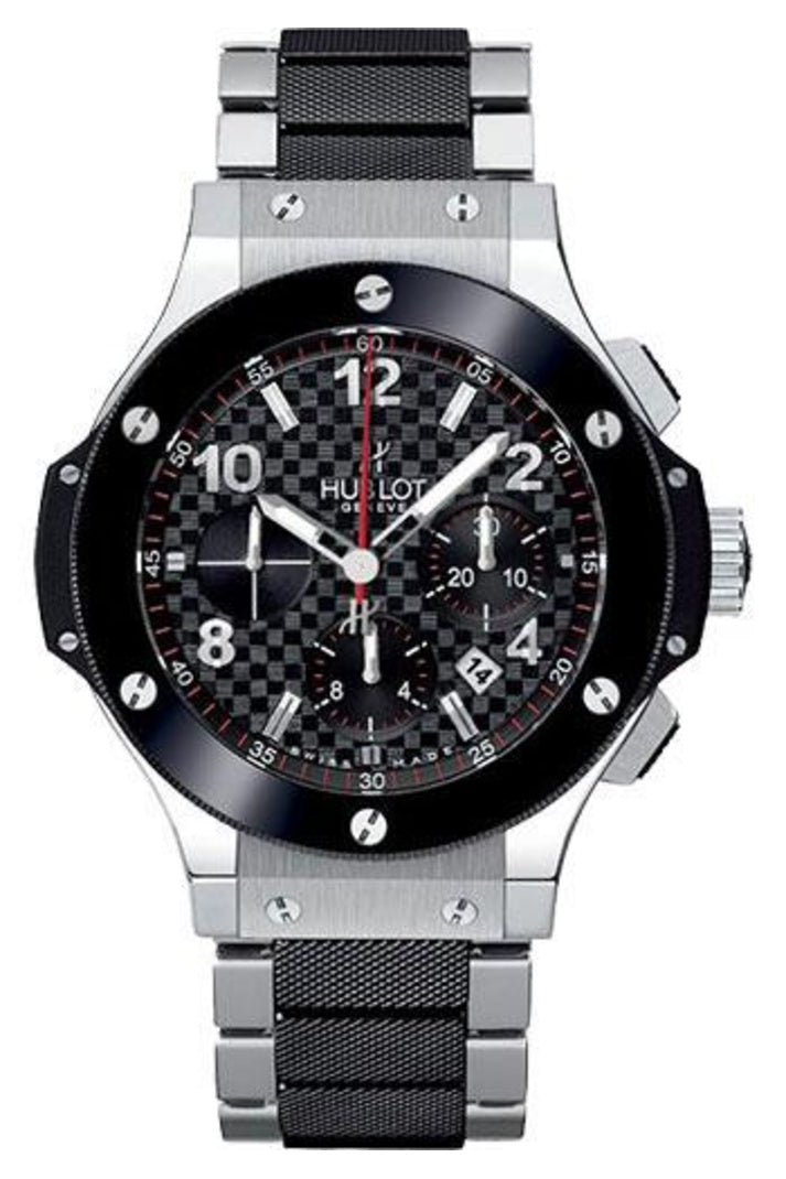 Hublot Big Bang Stainless Steel Black Ceramic Bracelet Chronograph 44mm 301.SB.131.SB