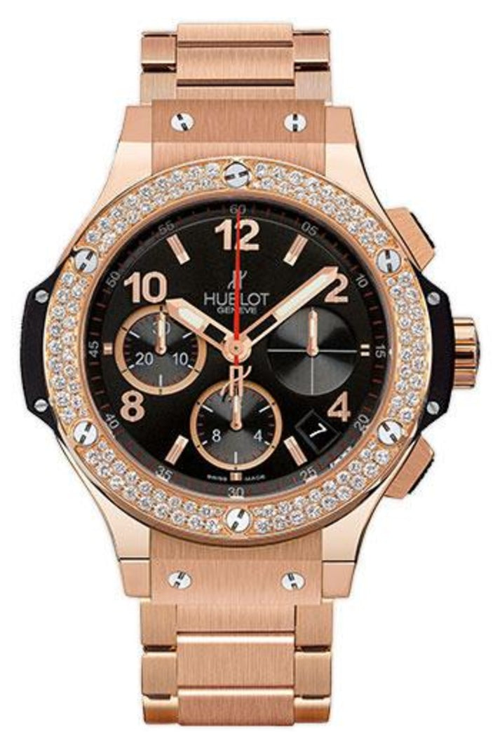Hublot Big Bang Red Gold Diamond Bezel Bracelet Chronograph 41mm 341.PX.130.PX.114