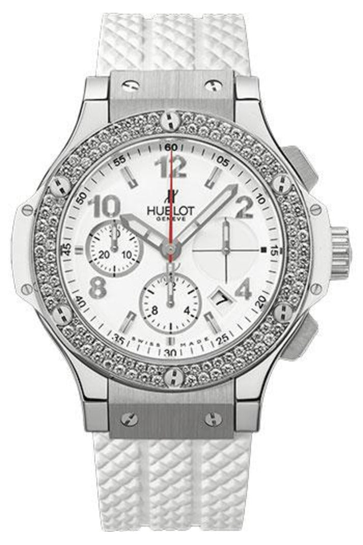 Hublot Big Bang Stainless Steel Diamond Bezel White Dial Chronograph 41mm 341.SE.230.RW.114