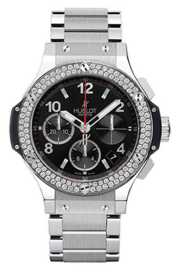 Hublot Big Bang Stainless Steel Diamond Bezel Bracelet Chronograph 41mm 342.SX.130.SX.114
