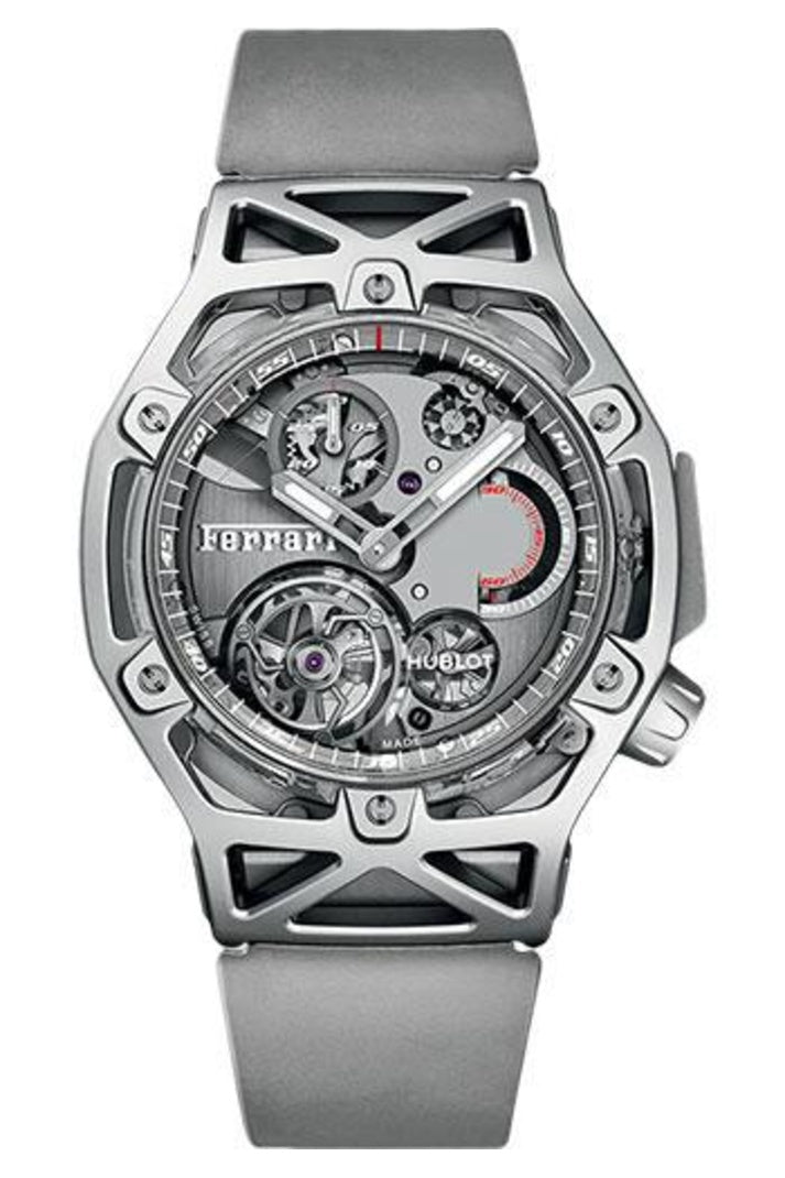 Hublot Techframe Ferrari Tourbillon Chronograph White Gold 45mm 408.JW.0123.RX