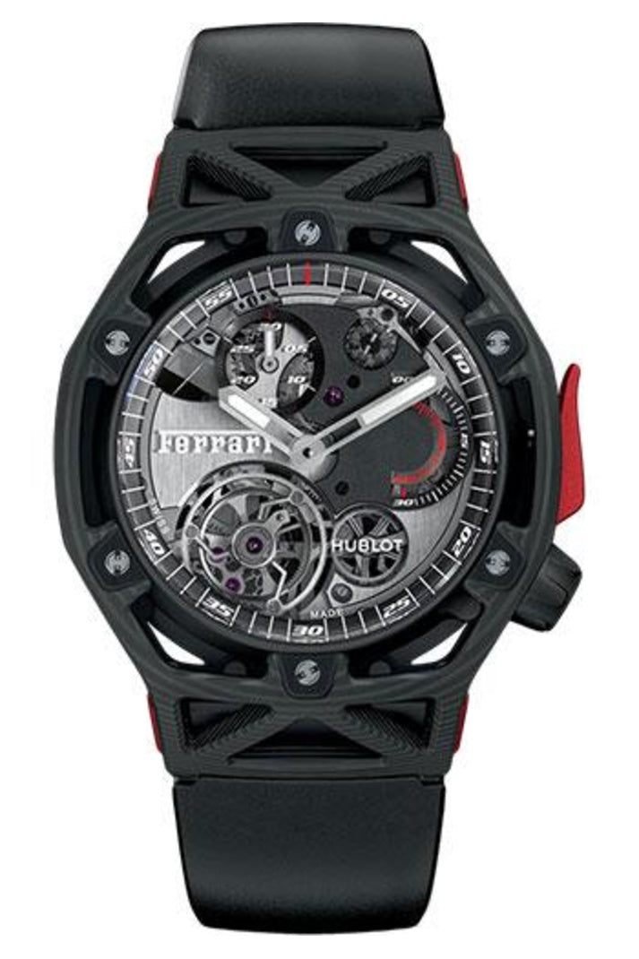 Hublot Techframe Ferrari Tourbillon Chronograph Carbon 45mm 408.QU.0123.RX