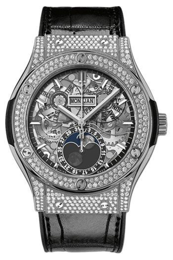 Hublot Classic Fusion Aerofusion Moonphase Titanium Pavé 45mm 517.NX.0170.LR.1704
