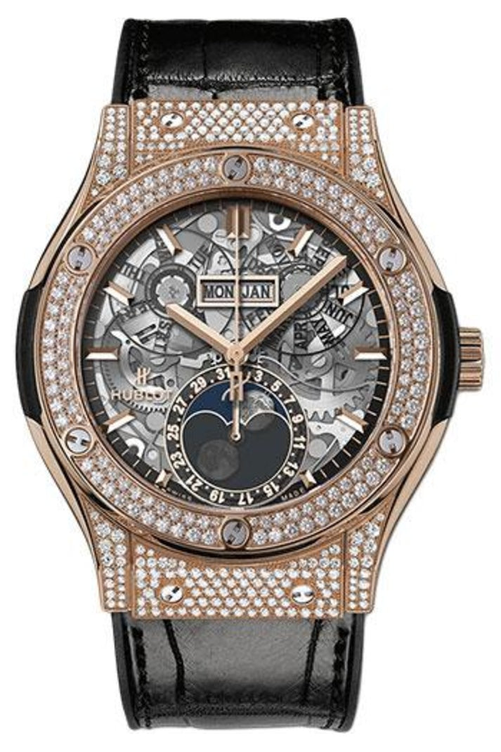 Hublot Classic Fusion Aerofusion Moonphase King Gold Pavé 45mm 517.OX.0180.LR.1704