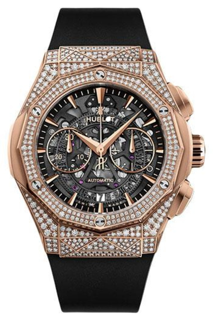 Hublot Classic Fusion Aerofusion Chronograph Orlinski King Gold Pavé 45mm 525.OX.0180.RX.1704.ORL19