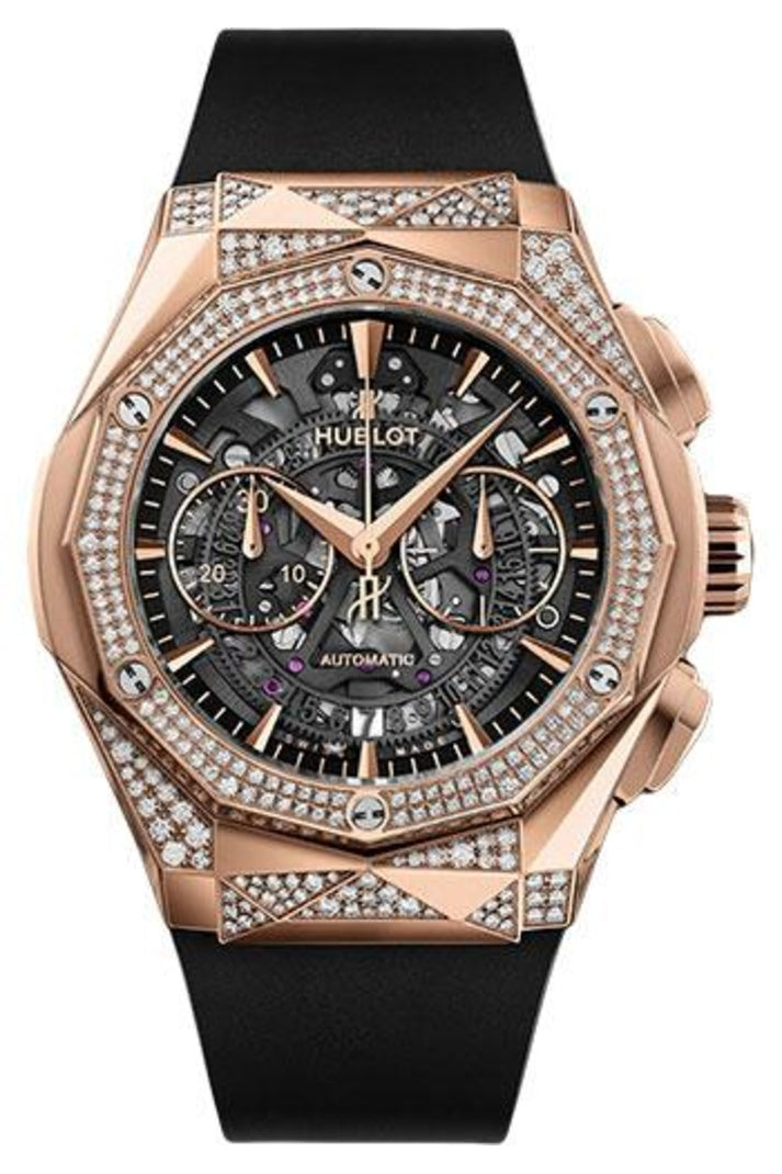 Hublot Classic Fusion Aerofusion Chronograph Orlinski King Gold Alternate Pavé 45mm 525.OX.0180.RX.1804.ORL19