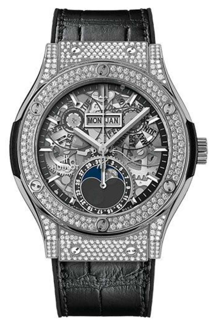 Hublot Classic Fusion Aerofusion Moonphase Titanium Pavé 42mm 547.NX.0170.LR.1704