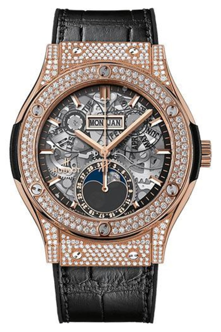 Hublot Classic Fusion Aerofusion Moonphase King Gold Pavé 42mm 547.OX.0180.LR.1704