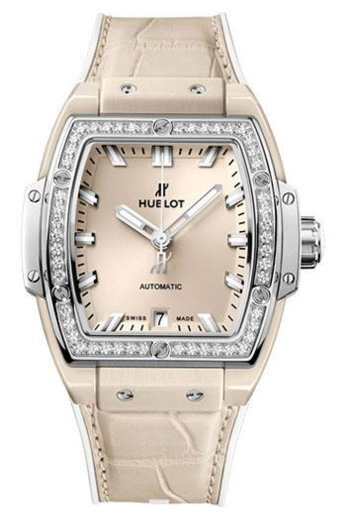 Hublot Spirit of Big Bang Beige Ceramic Titanium Diamond Bezel 39mm 665.CZ.891B.LR.1204