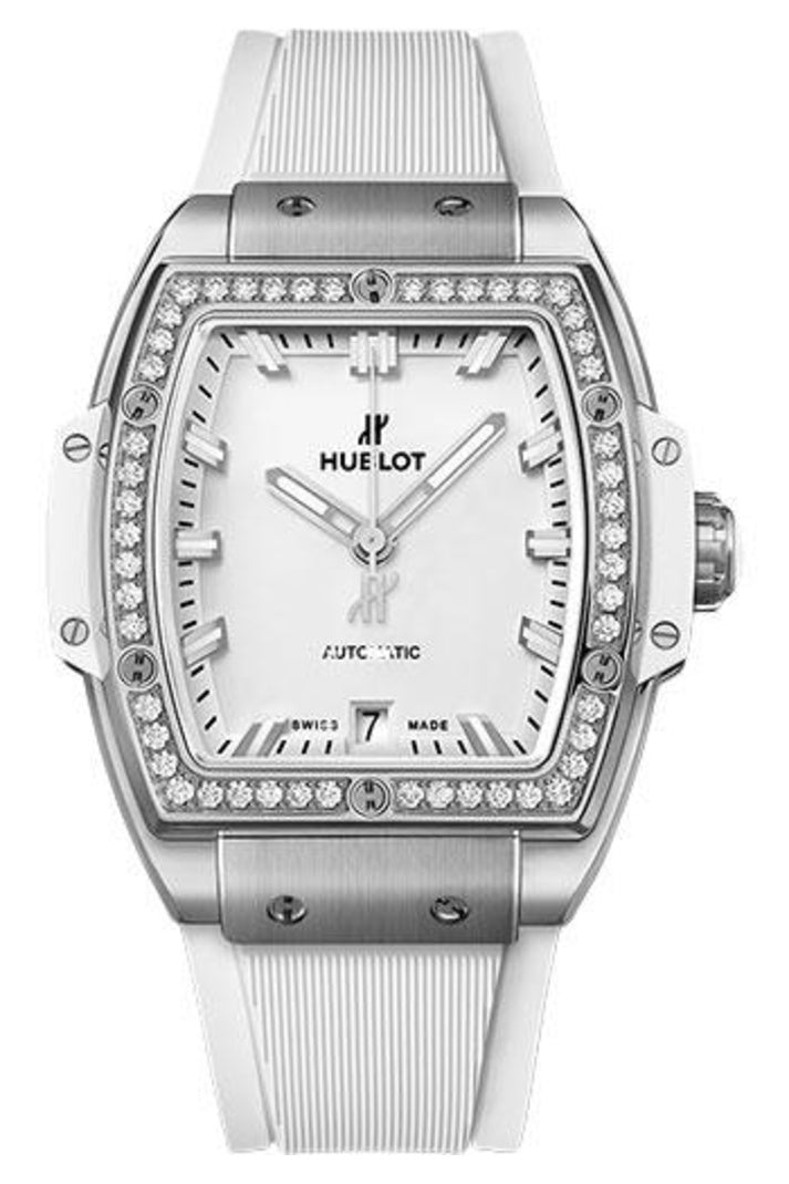 Hublot Spirit of Big Bang Titanium Diamond Bezel White Dial 39mm 665.NE.2010.RW.1204