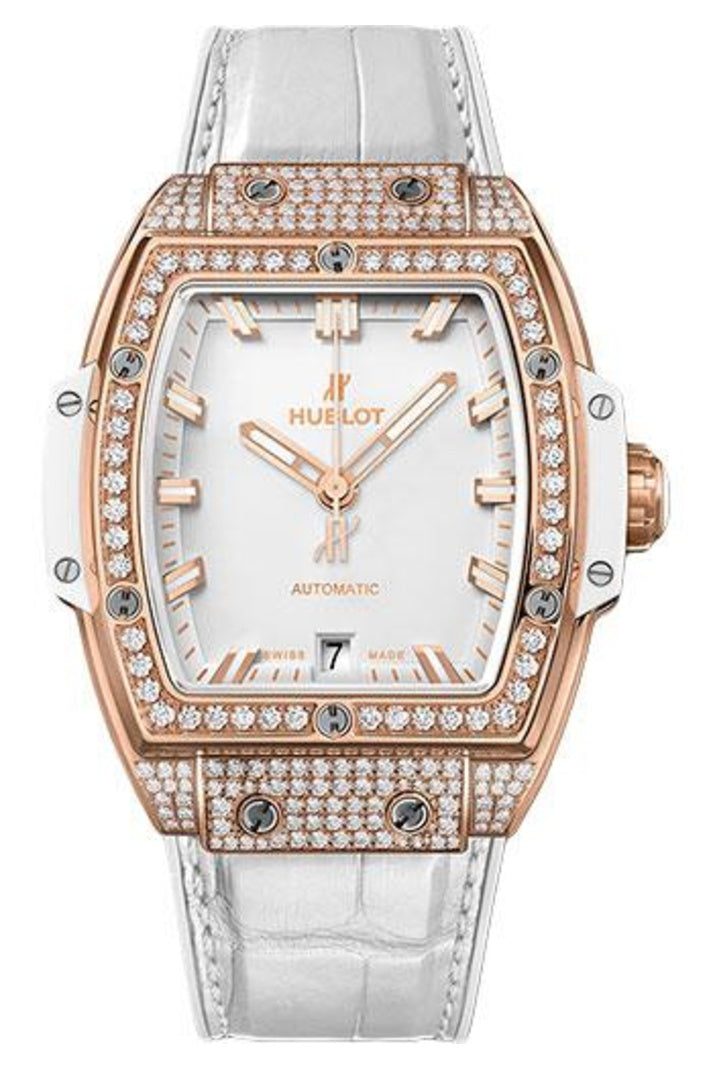 Hublot Spirit of Big Bang King Gold Diamond Bezel White Dial 39mm 665.OE.2080.LR.1604
