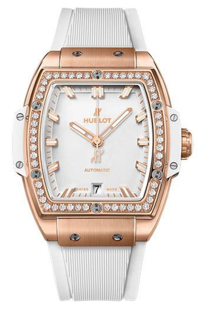 Hublot Spirit of Big Bang King Gold Diamond Bezel White Dial 39mm 665.OE.2080.RW.1204