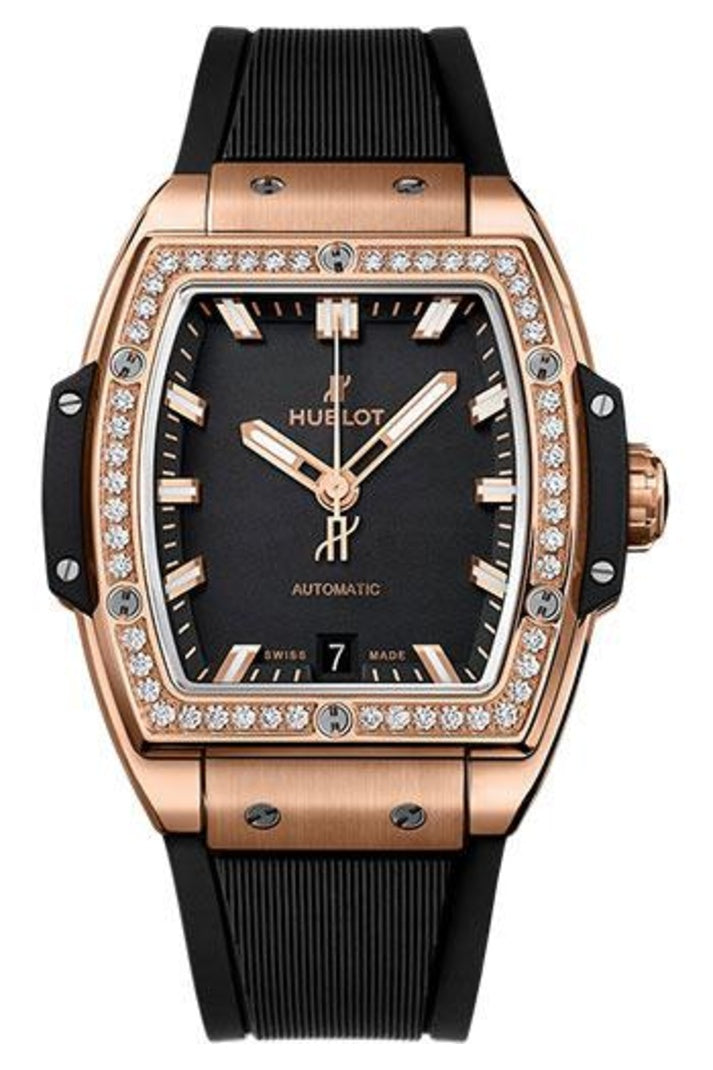 Hublot Spirit of Big Bang King Gold Black Dial Diamond Bezel 39mm 665.OX.1180.RX.1204