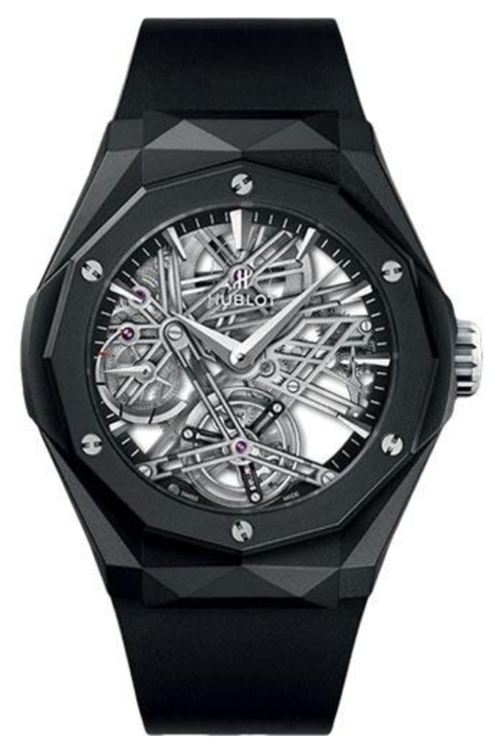 Hublot Classic Fusion Orlinski Tourbillon Black Magic 45mm Microblasted black ceramic Matte black skeleton dial reference 505.CI.1170.RX.ORL19