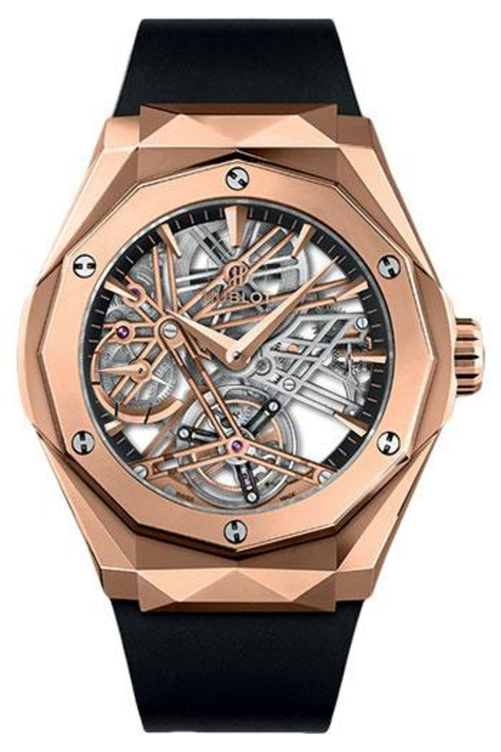 Hublot Classic Fusion Orlinski Tourbillon 45mm 18K King Gold Matte gold skeleton dial reference 505.OX.1180.RX.ORL19