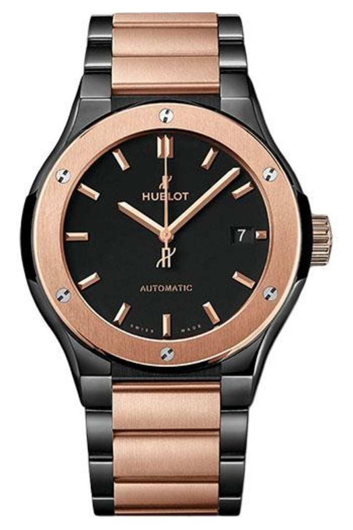 Hublot Classic Fusion Ceramic King Gold Bracelet 45mm Matte black dial, reference 510.CO.1180.CO