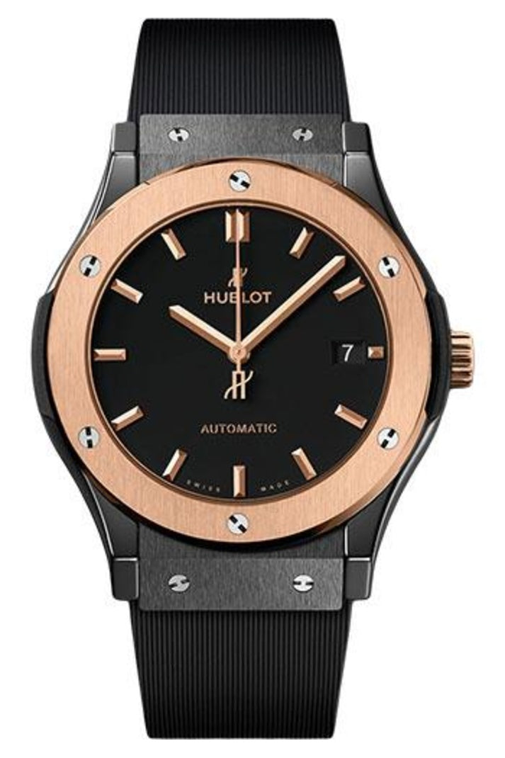 Hublot Classic Fusion Ceramic King Gold Black Dial 45mm Matte black lacquer dial, reference 511.CO.1181.RX