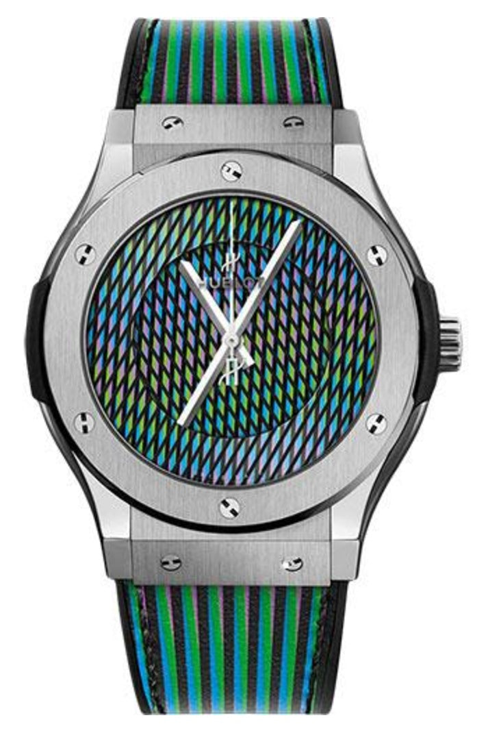 Hublot Classic Fusion Cruz-Diez Titanium 45mm Cruz-Diez printed two-level dial dial, reference 511.NX.8900.VR.CZD19