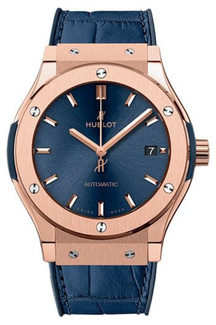 Hublot Classic Fusion King Gold Blue 45mm Blue sunray dial ref 511.OX.7180.LR