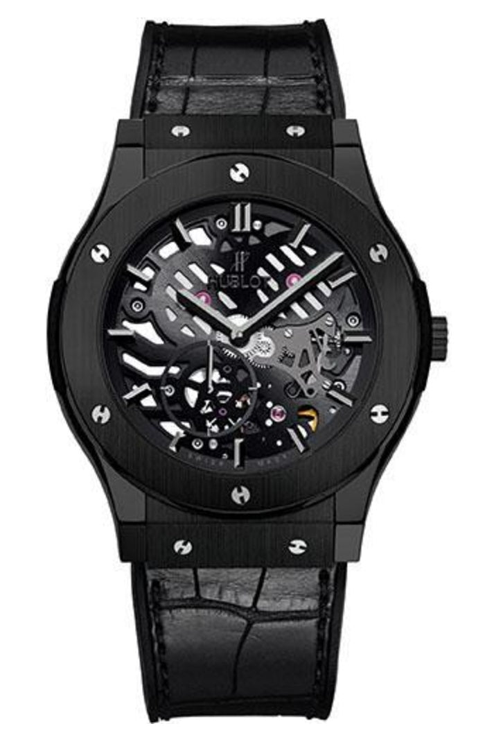 Hublot Classic Fusion Extra-Thin Skeleton Black Ceramic 45mm Sapphire skeleton dial, reference 515.CM.0140.LR