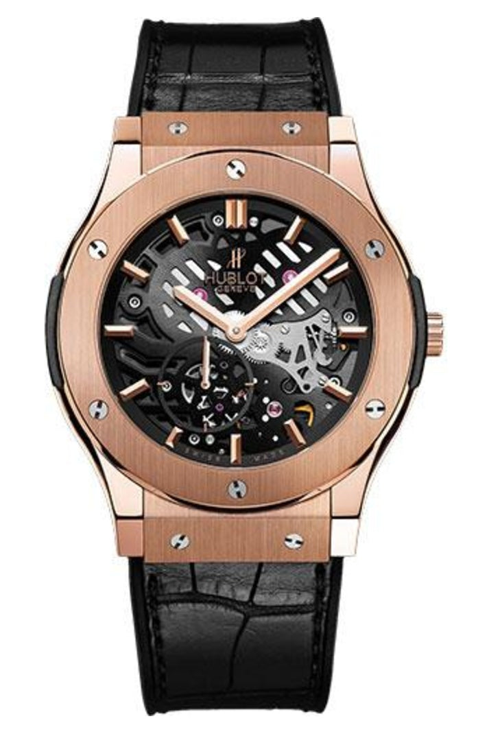 Hublot Classic Fusion Extra-Thin Skeleton King Gold 45mm Sapphire skeleton dial, reference 515.OX.0180.LR