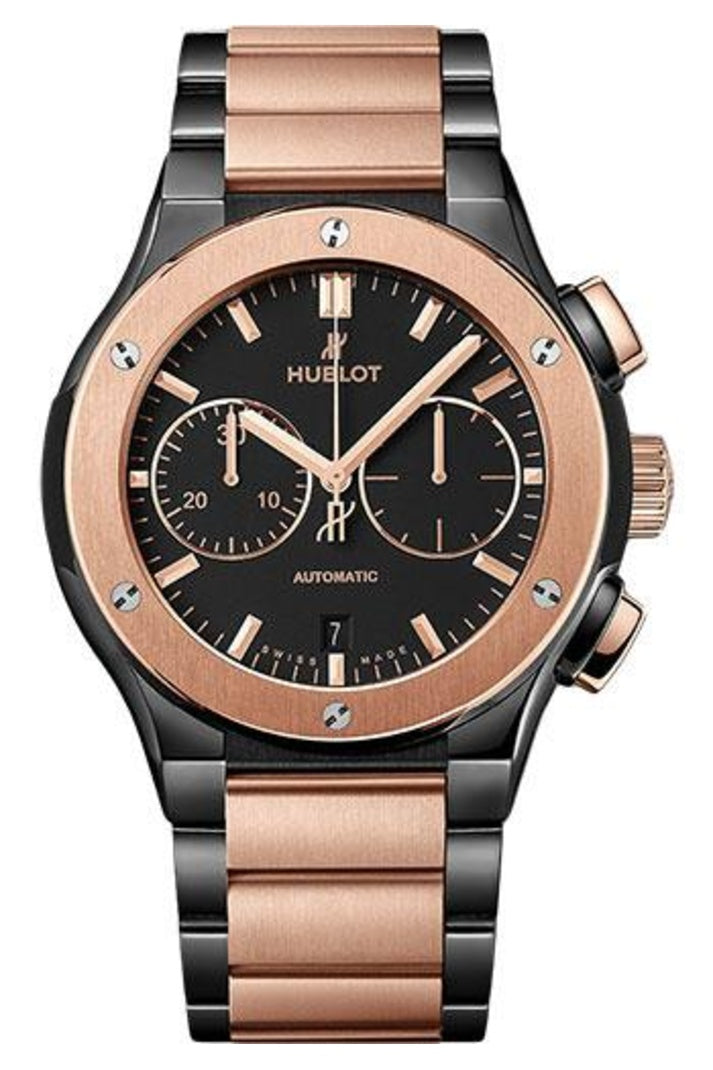 Hublot Classic Fusion Ceramic King Gold Bracelet Chronograph 45mm Matte black dial, reference 520.CO.1180.CO