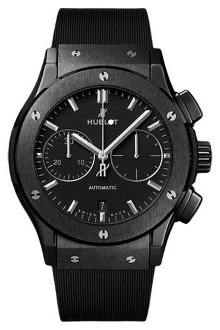 Hublot Classic Fusion Black Magic Ceramic Chronograph 45mm Matte black lacquer dial, reference 521.CM.1171.RX