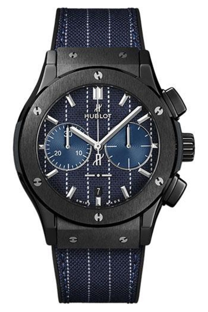 Hublot Classic Fusion Italia Independent Pinstripe 45mm Pinstripe Rubinacci fabric dial, reference 521.CM.2707.NR.ITI18