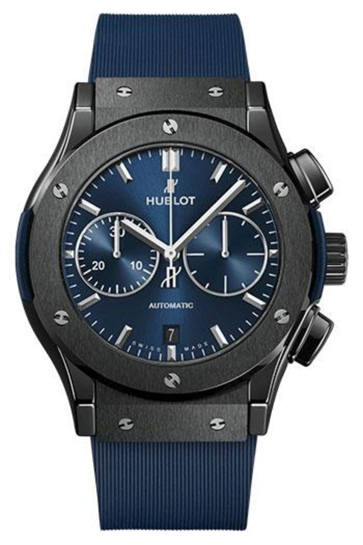 Hublot Classic Fusion Blue Ceramic Chronograph 45mm Blue sunray dial, reference 521.CM.7170.RX