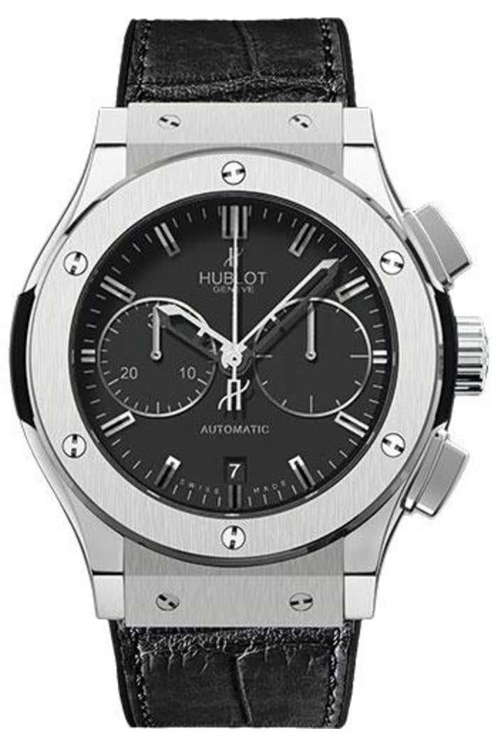 Hublot Classic Fusion Titanium Black Chronograph, 45mm Matte black dial, reference 521.NX.1170.LR