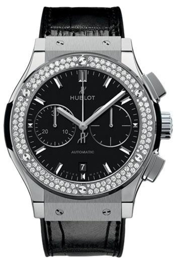 Hublot Classic Fusion Titanium Diamond Chronograph 45mm Matte black dial reference 521.NX.1171.LR.1104
