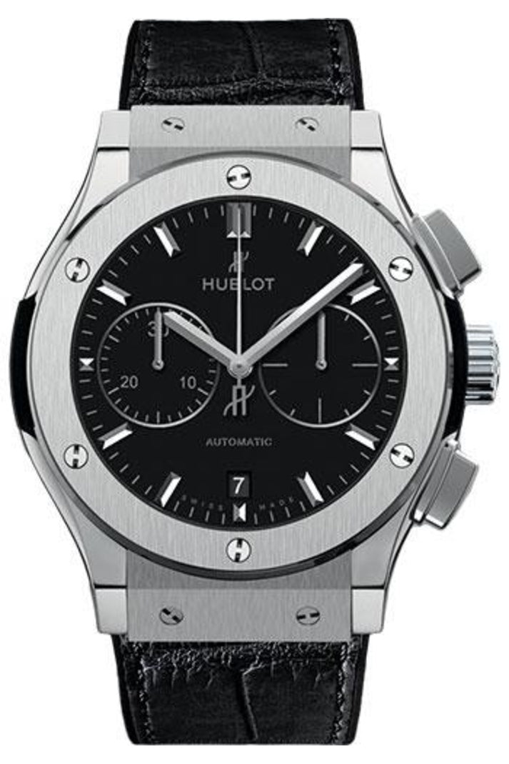 Hublot Classic Fusion Titanium Black Chronograph, 45mm Matte black dial, reference 521.NX.1171.LR