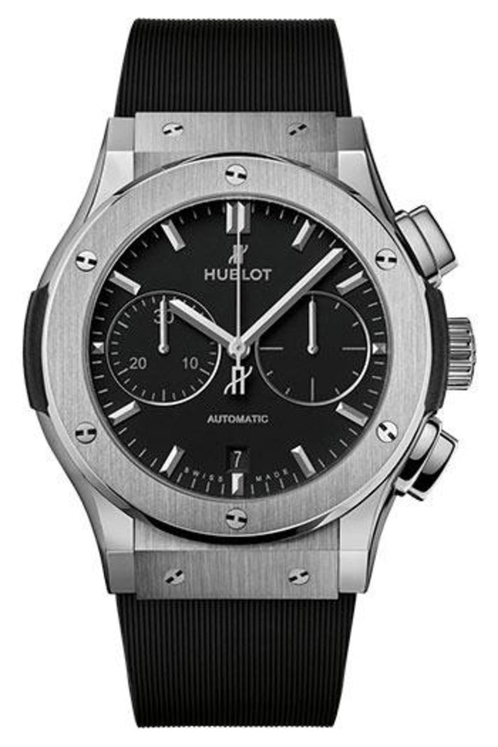 Hublot Classic Fusion Titanium Black Chronograph, 45mm Matte black dial, reference 521.NX.1171.RX
