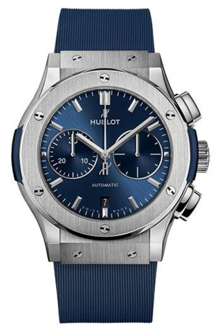 Hublot Classic Fusion Titanium Blue Chronograph 45mm Blue sunray dial reference 521.NX.7170.RX