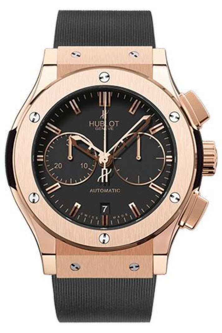 Hublot Classic Fusion King Gold Rubber Chronograph 45mm Matte black dial, reference 521.OX.1180.RX