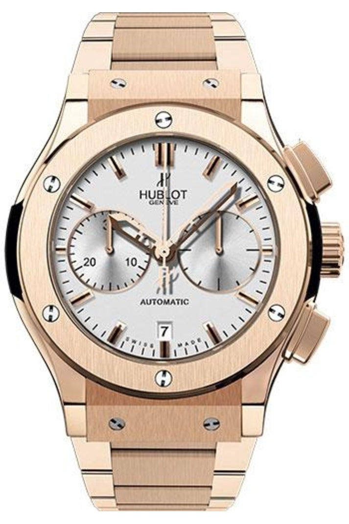 Hublot Classic Fusion King Gold Opaline Bracelet Chronograph 45mm Opaline dial, reference 521.OX.2610.OX