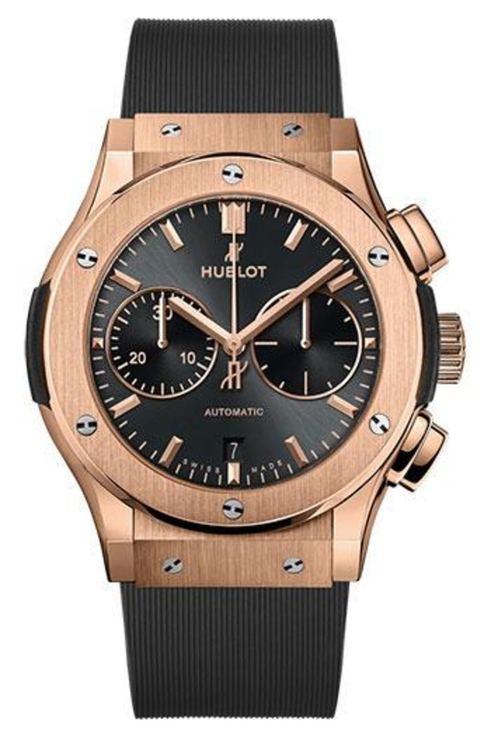 Hublot Classic Fusion Racing Grey Chronograph King Gold 45mm Grey sunray dial Grey lined rubber, reference 521.OX.7081.RX