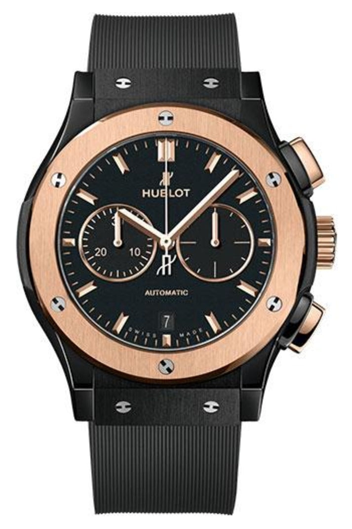 Hublot Classic Fusion Ceramic King Gold Chronograph 42mm Matte black dial, reference 541.CO.1181.RX