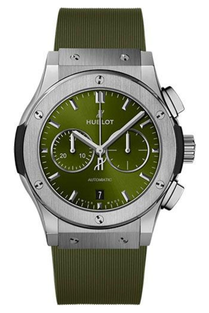 Hublot Classic Fusion Titanium Green Chronograph 42mm Green sunray dial reference 541.NX.8970.RX